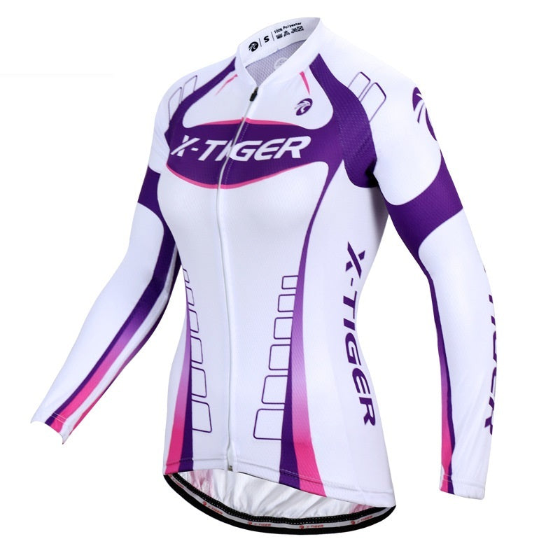 Traje de ciclismo de manga larga para mujer de primavera y otoño.