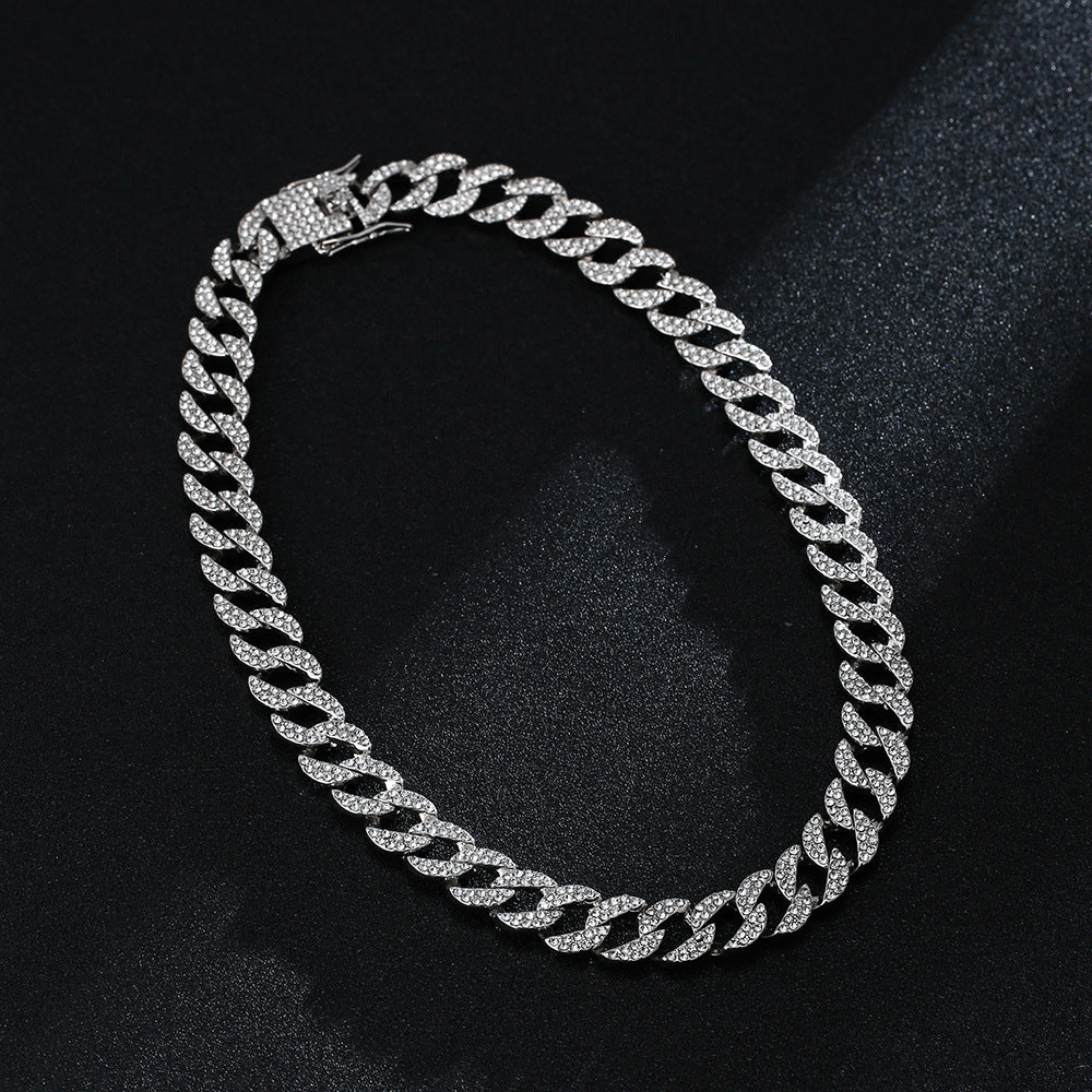 Full Diamond Inlaid Full Diamond Necklace Hipster