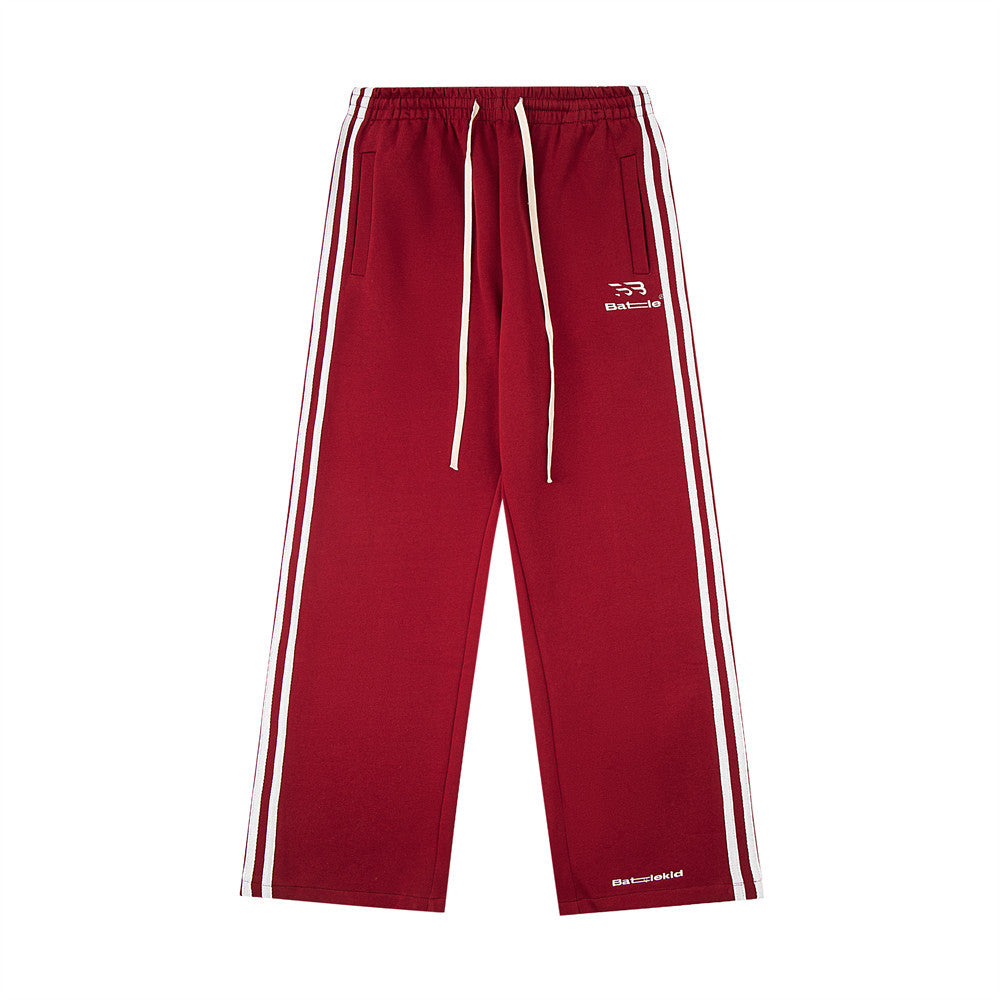 Striped Casual Pants Baggy Straight Trousers