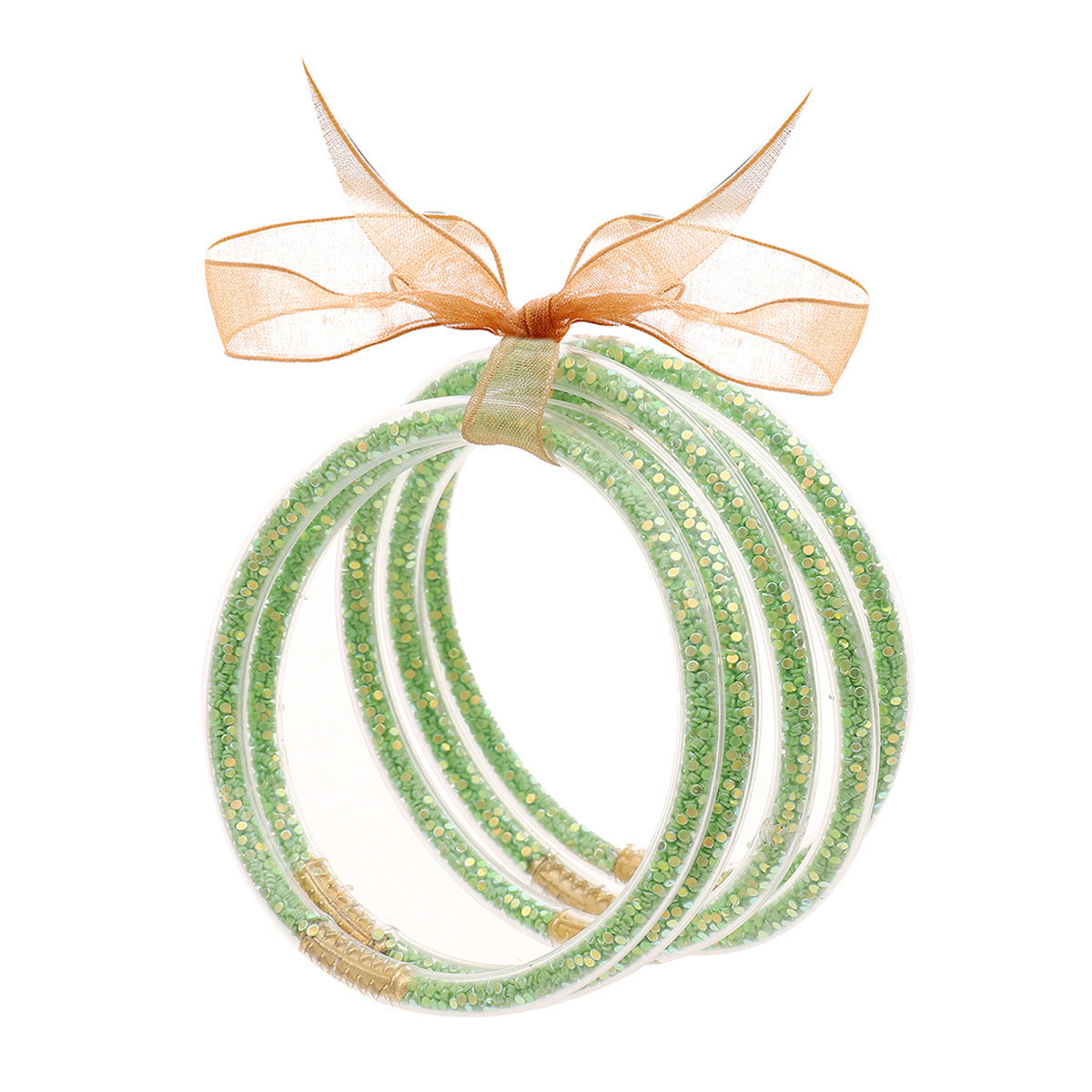 Tube en plastique particules de poudre d'or paillettes cinq bracelets