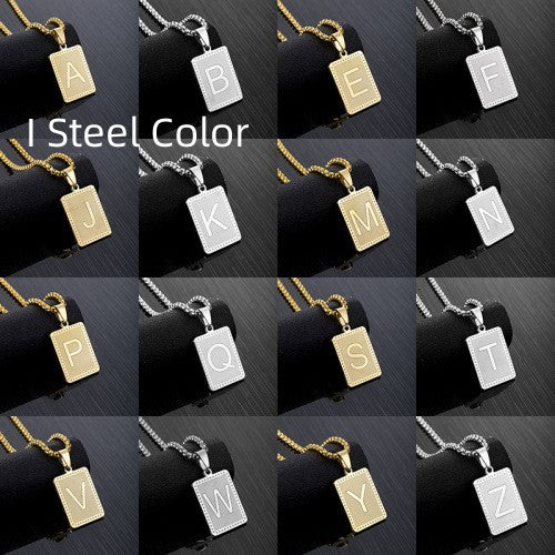 Women's Letter Fashion Stainless Steel Pendant Necklace