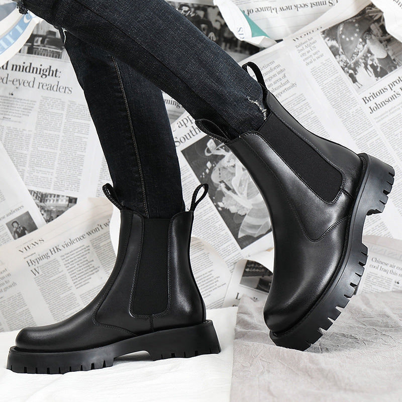 Bottes Dr Martens Doublées En Polaire D'hiver Style Coréen Pour Hommes
