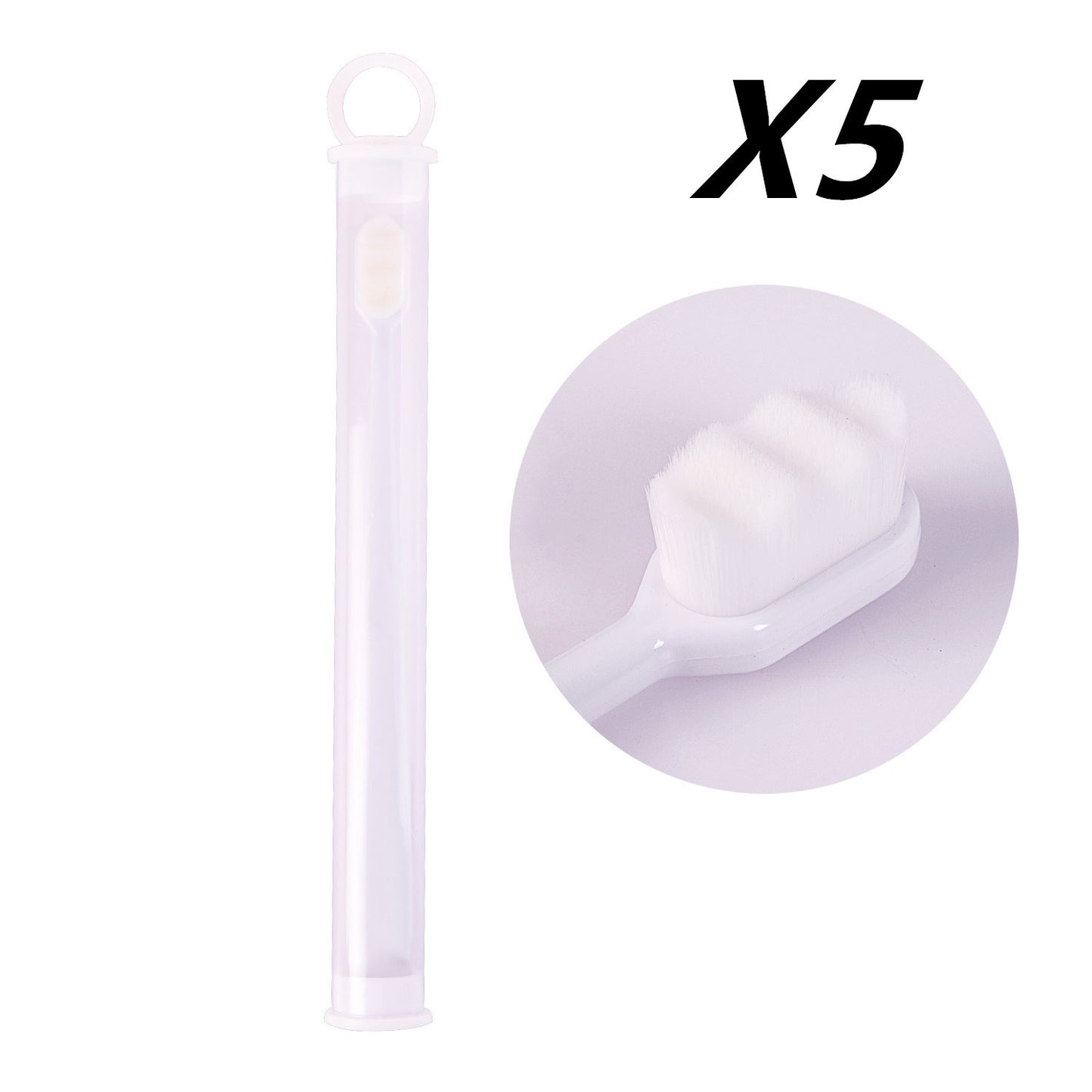 Brosse à dents Ultra-fine, poils Super doux, nettoyage en profondeur, Portable, outils de soins bucco-dentaires, nettoyage buccal, voyage