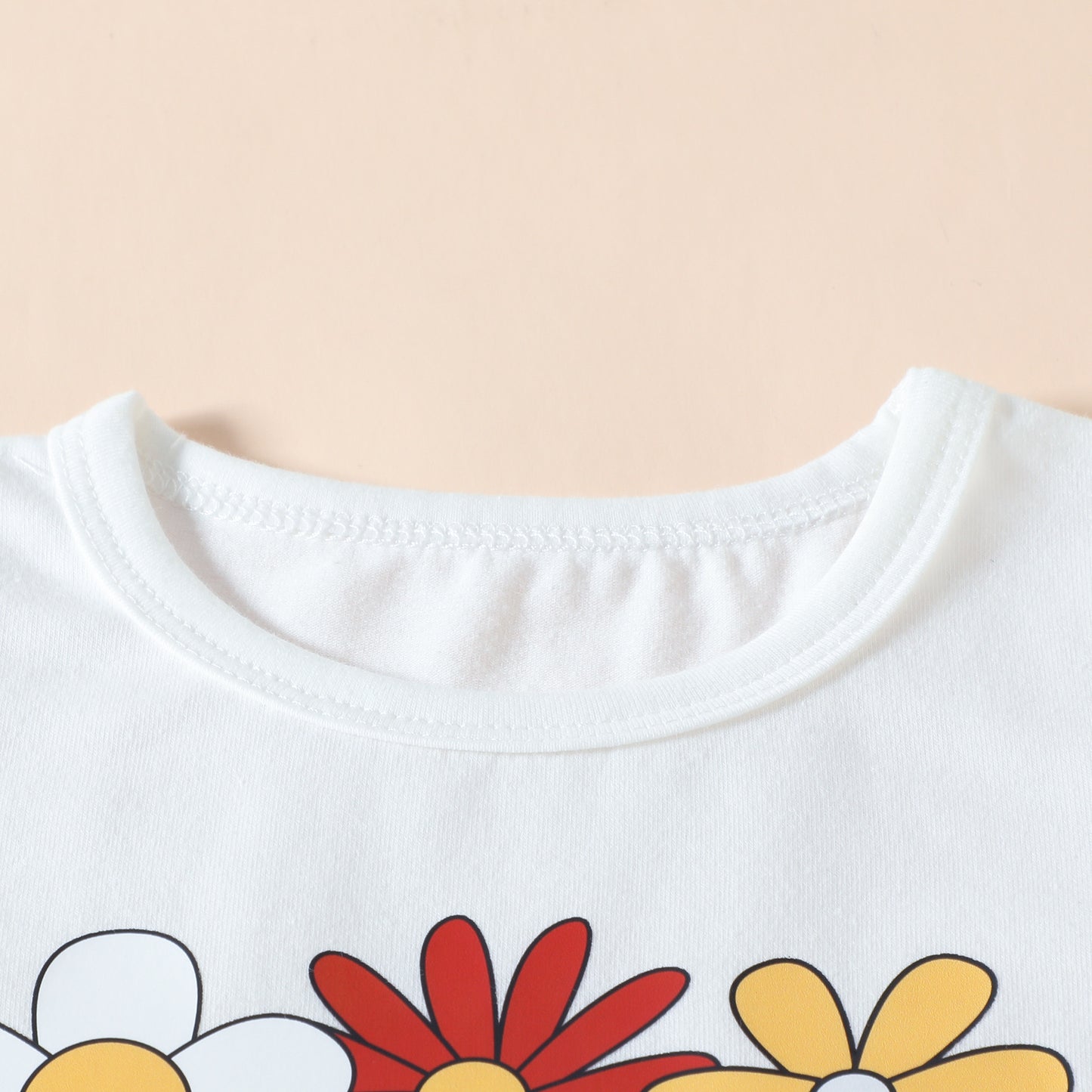 Vêtements pour filles Enfants Lettre Imprimer Manches courtes
