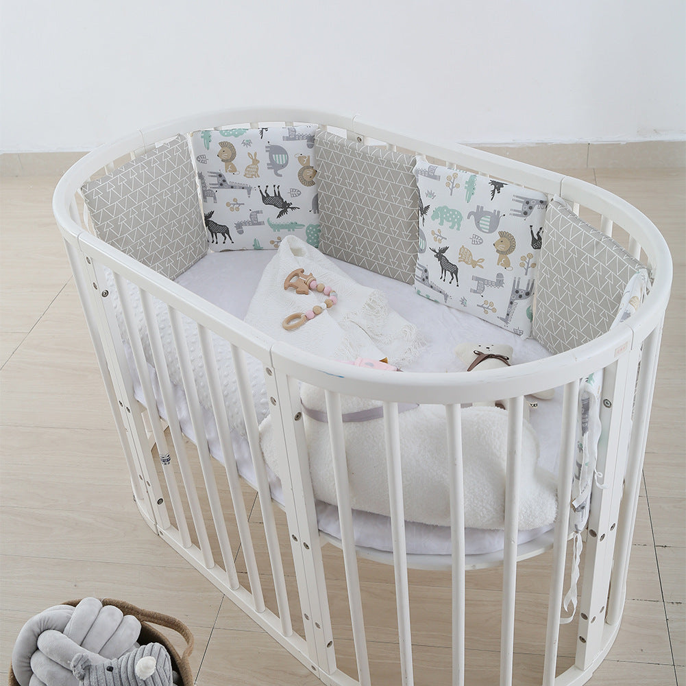 Kit anti-collision pour bébé, tour de lit de berceau en coton
