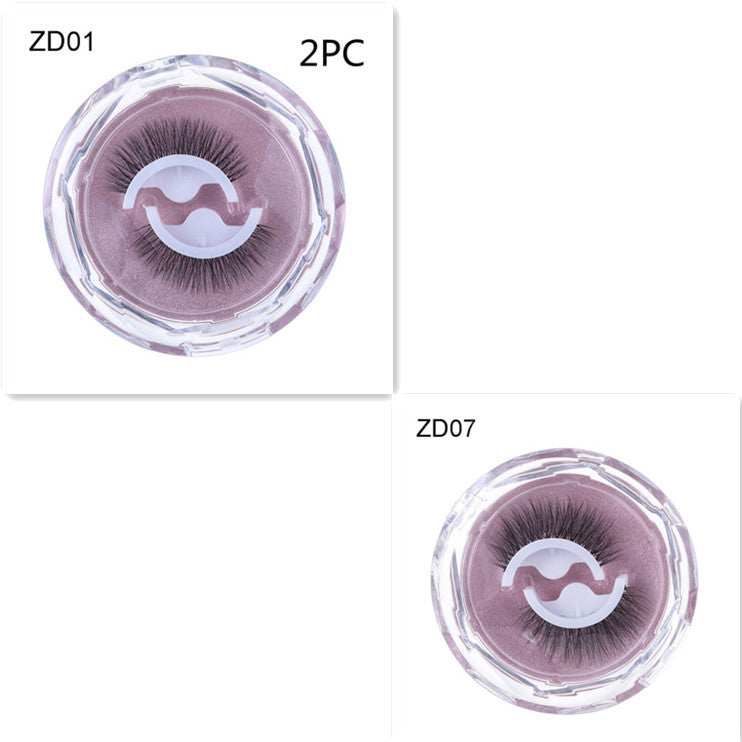 Pestañas autoadhesivas reutilizables sin pegamento con rizo natural