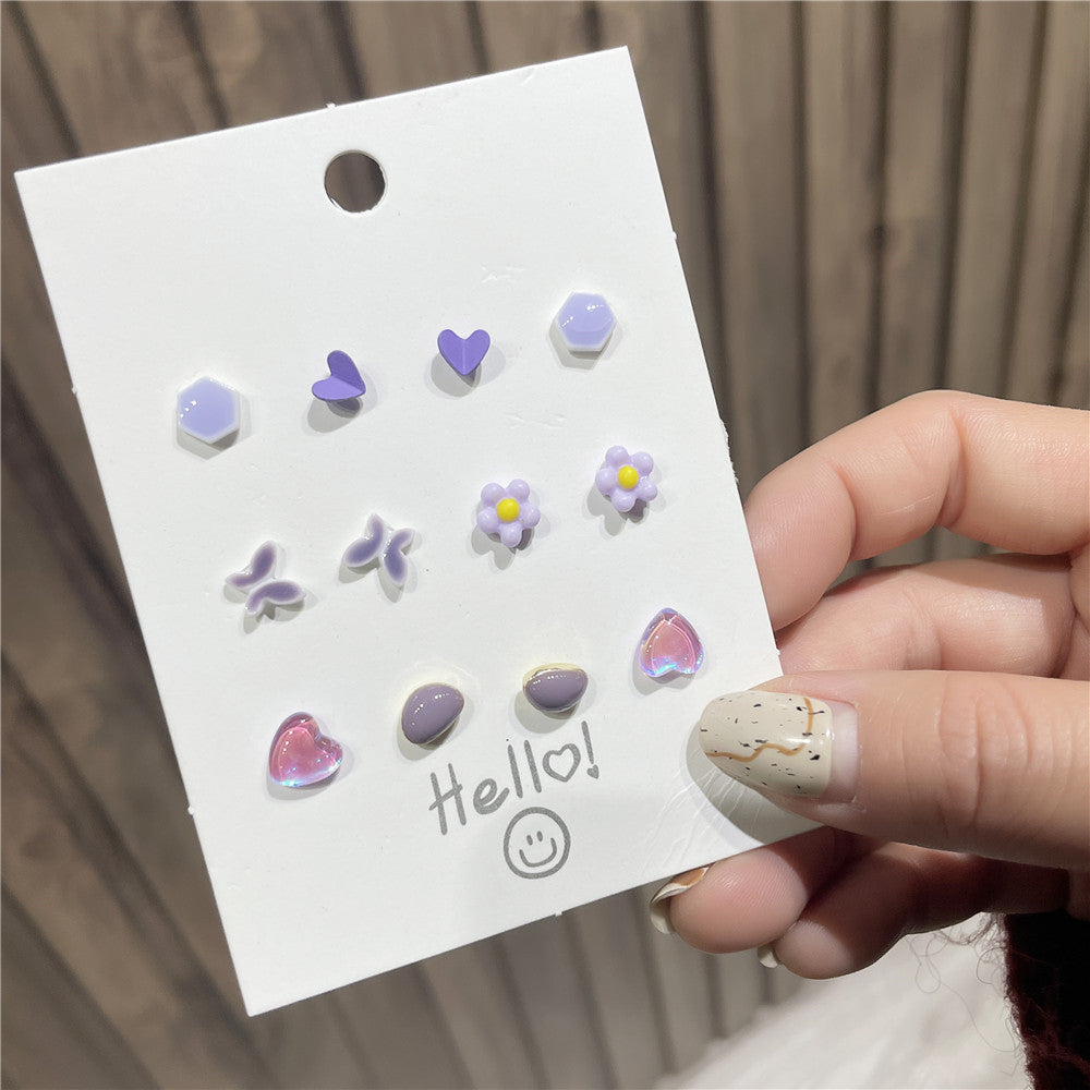 Boucles d'oreilles à tige en argent sterling pour femme
