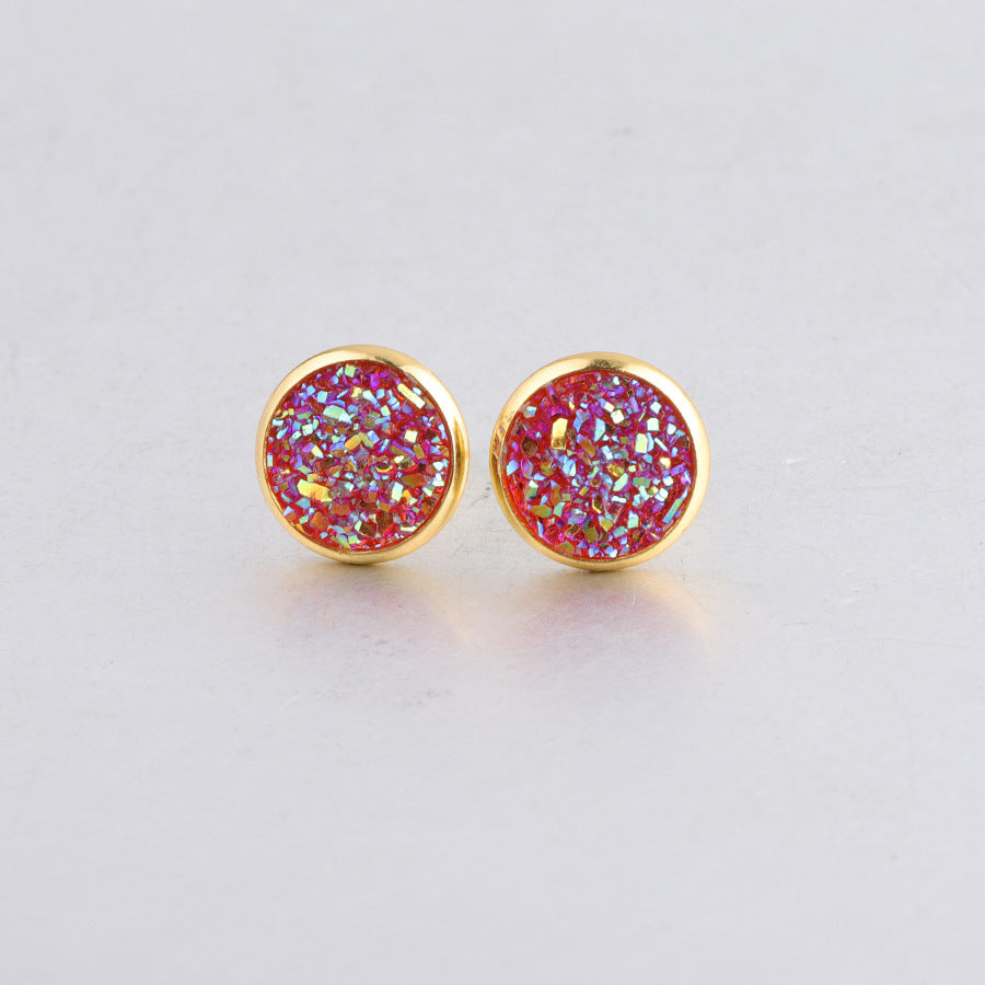 Boucles d'oreilles à tige étoilées en acier inoxydable plaqué or