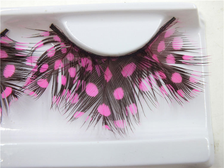 Cils à plumes bicolores assortis
