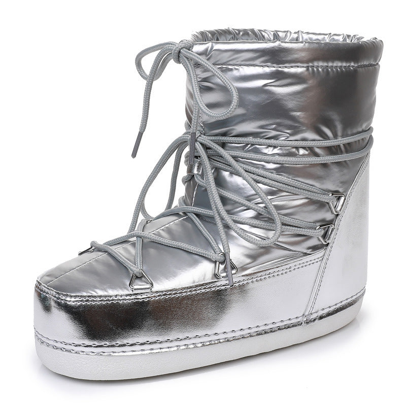 Bottes spatiales antidérapantes imperméables épaissies chaudes