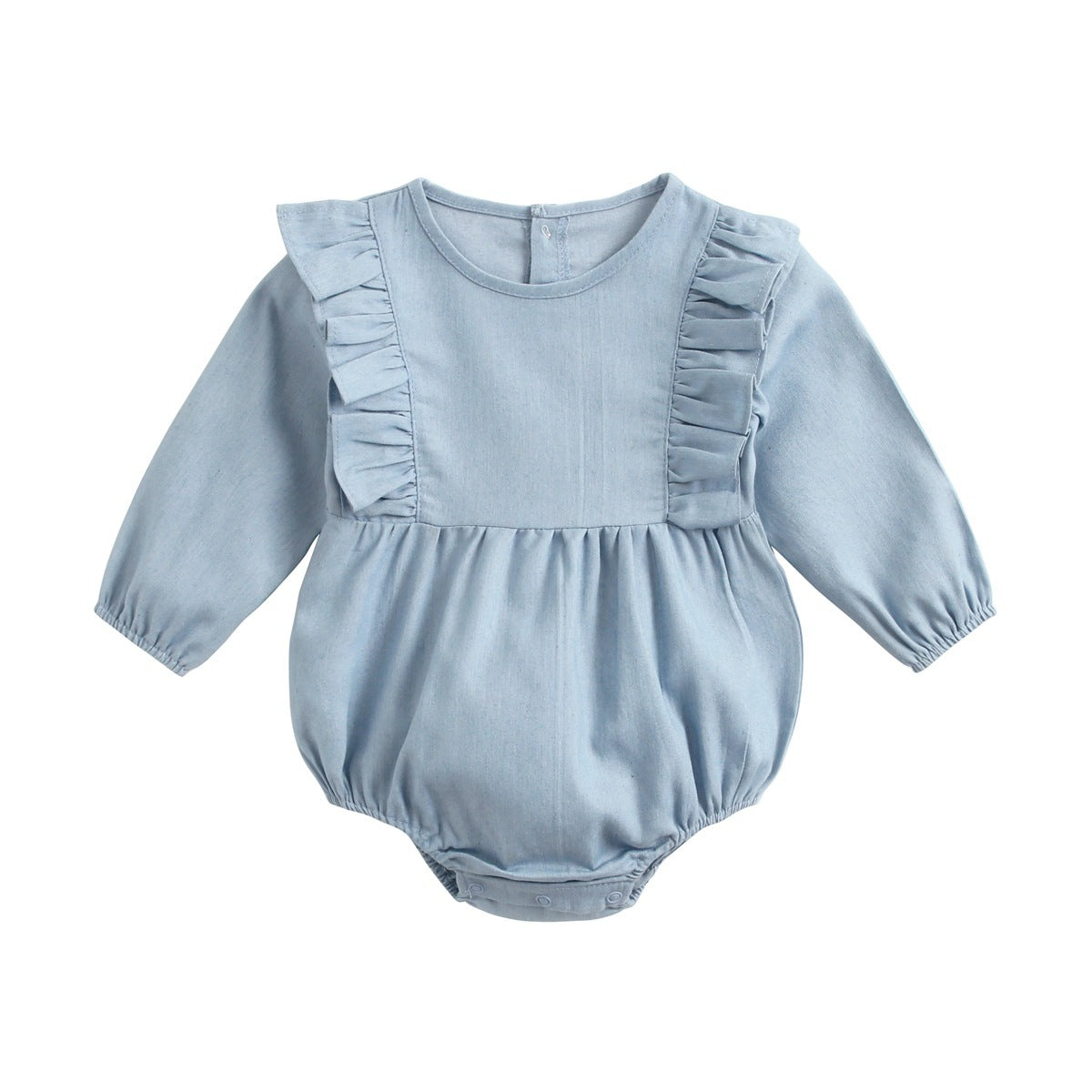 Vêtements en jean pour bébé, body enveloppant, barboteuse à pet
