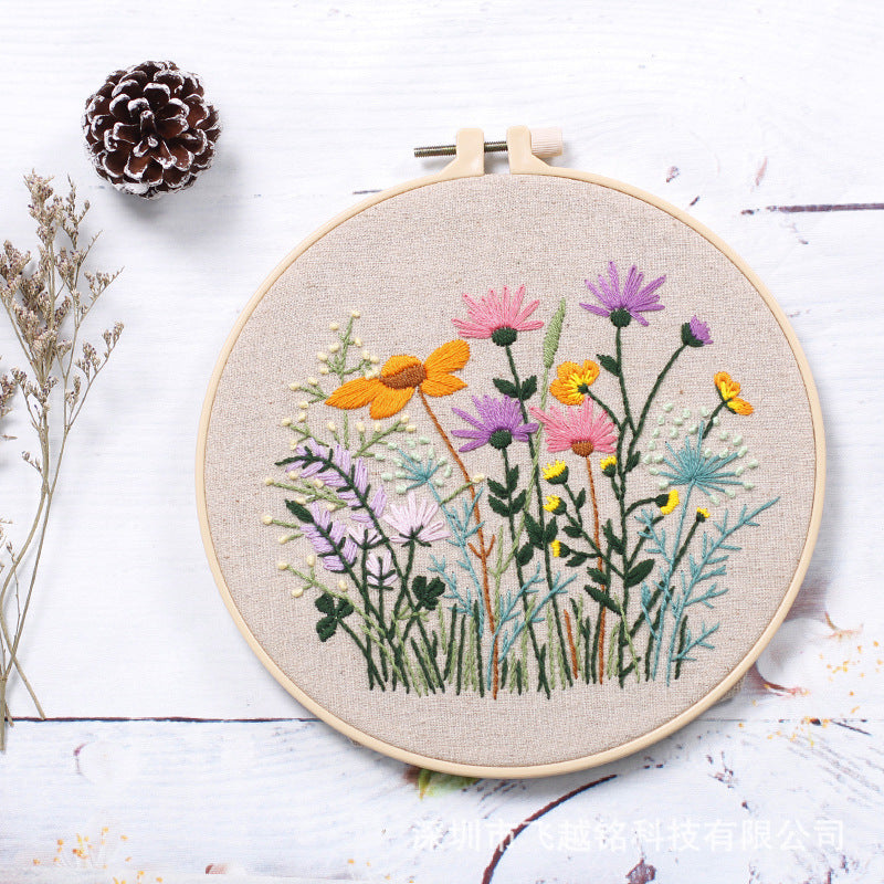 Ensemble de matériel de broderie fait à la main, ensemble de matériel de bricolage, auto-broderie, Style européen