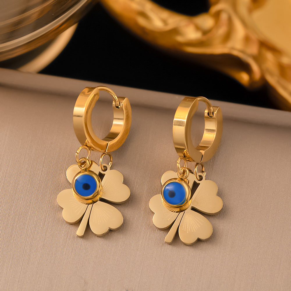 Women's Pattern Four-leaf Flower Jewelry Suit