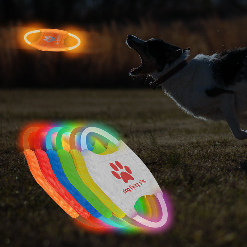Chien disques volants lumière LED lumineuse entraînement lumineux jouets interactifs jeu disques volants chien jouet accessoires pour chien produits pour animaux de compagnie