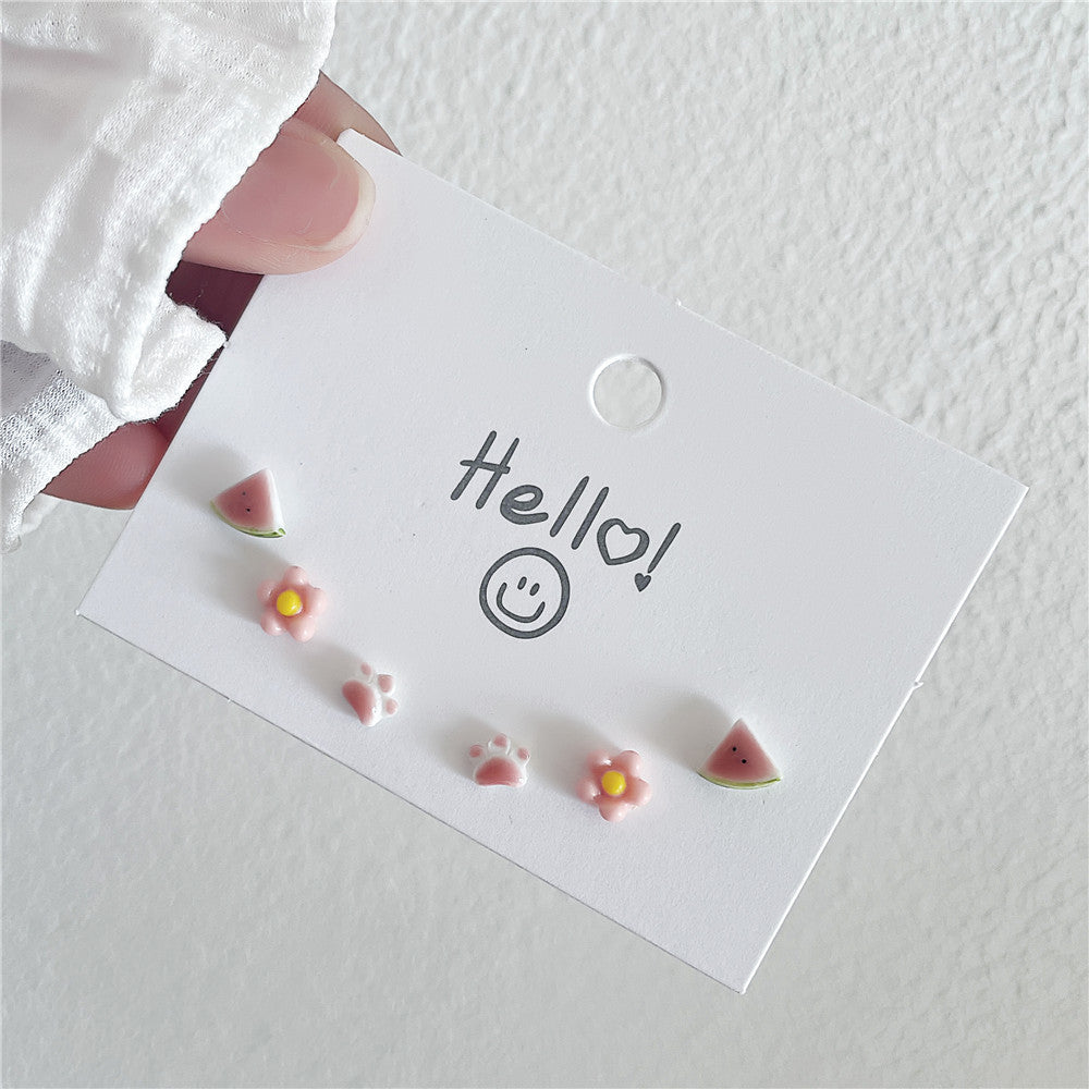 Boucles d'oreilles à tige en argent sterling pour femme