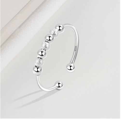 Anillo giratorio de mariposa de circón para mujer