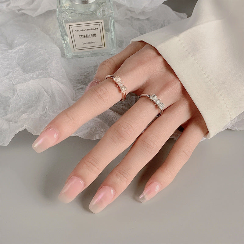 Women's Fashion Bowknot Zircon Ring