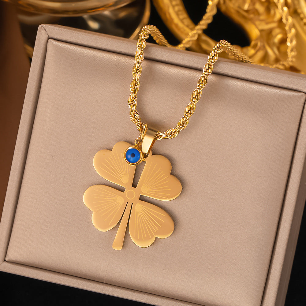 Women's Pattern Four-leaf Flower Jewelry Suit