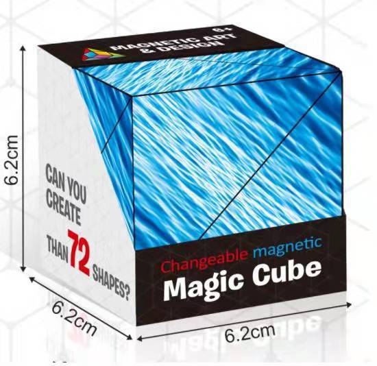 Cube magique à géométrie solide, jouet à déformation magnétique modifiable