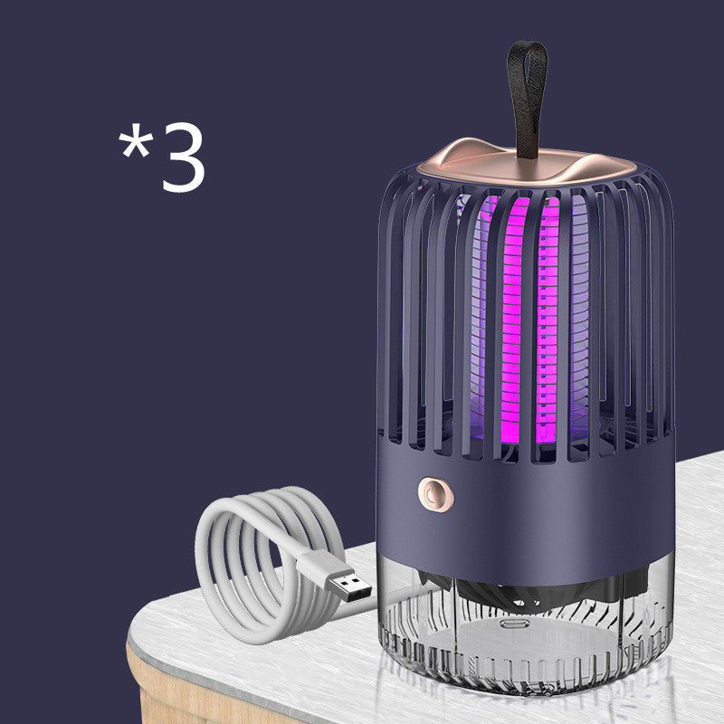 Lámpara silenciosa para matar mosquitos con succión de descarga eléctrica