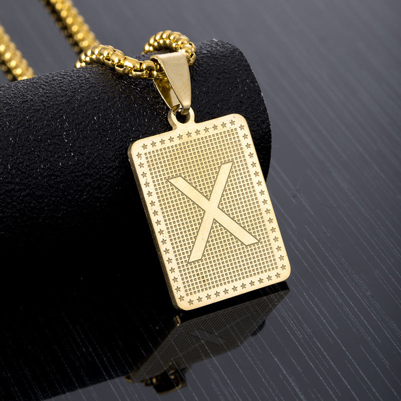 Women's Letter Fashion Stainless Steel Pendant Necklace