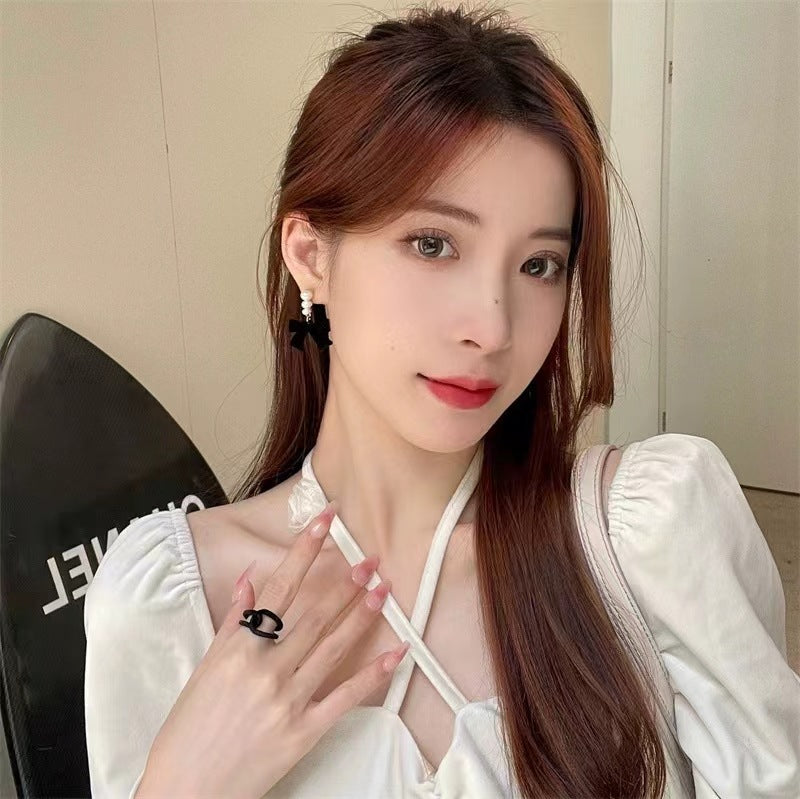Boucles d'oreilles en peluche floquées pour femmes, automne et hiver