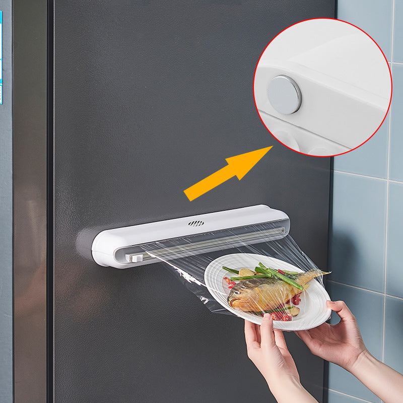 Ventouse à Film alimentaire, boîte murale, coupe de rangement réglable pour la cuisine