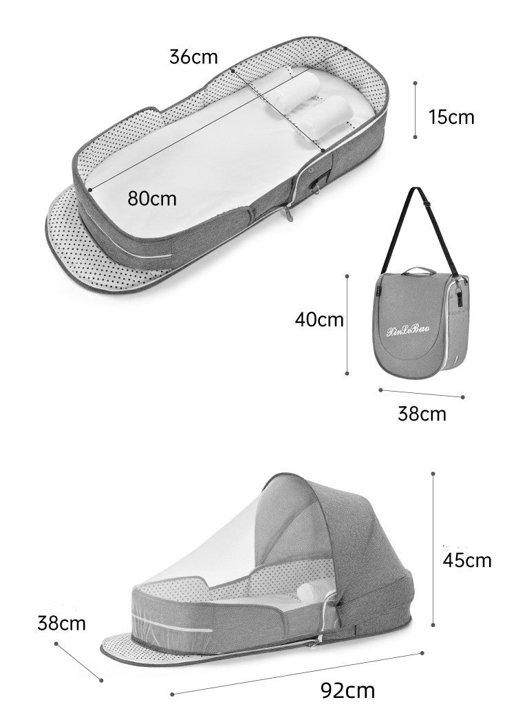 Lit bébé Portable amovible lit dans le lit multifonctionnel pliable lit bébé nouveau-né Bb petit lit avec moustiquaire
