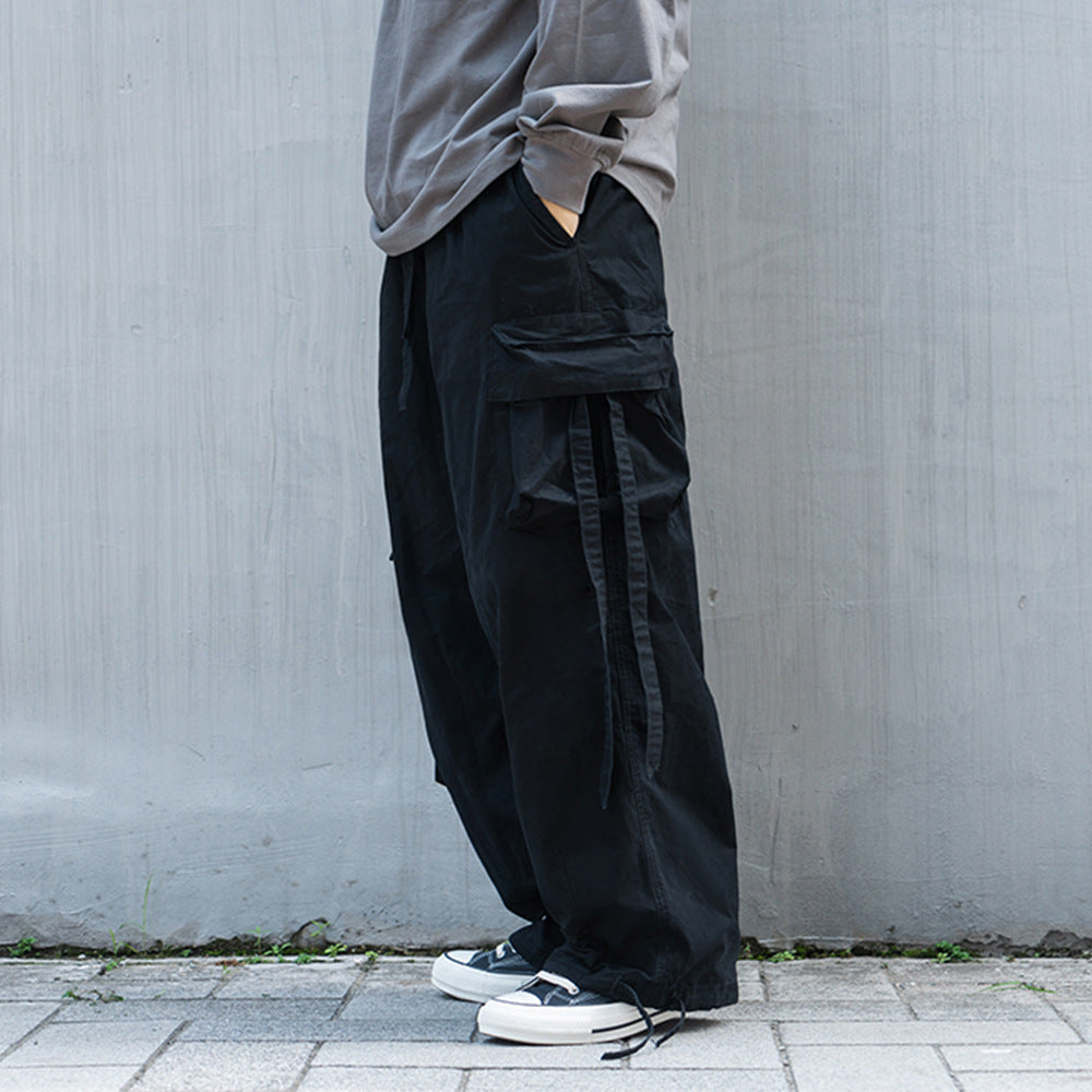 Men's Elastic Waist Drawstring Ankle Banded Pants