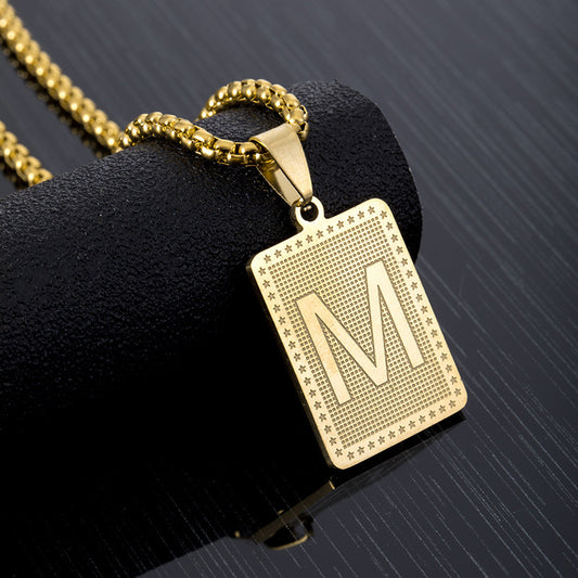 Women's Letter Fashion Stainless Steel Pendant Necklace