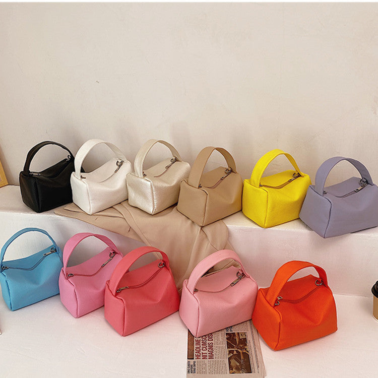 Bolso de mano con cadena todo fósforo de nueva moda de primavera