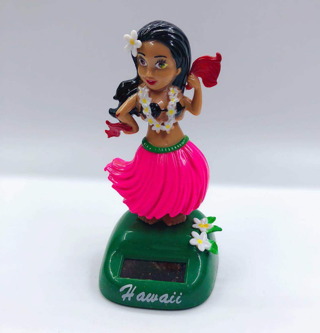 Accessoires de voiture pour fille hawaïenne, balançoire solaire