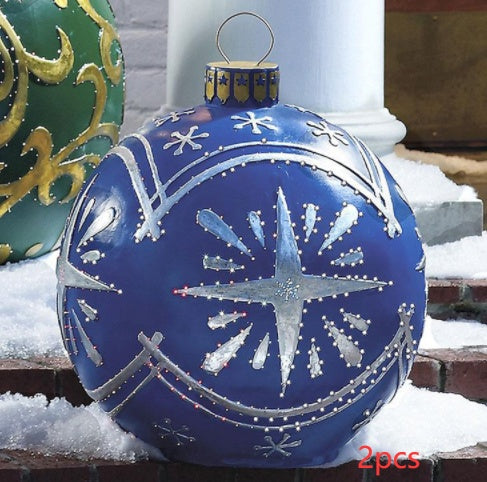 Boules de noël décorations d'arbre de noël, jouets gonflables d'ambiance extérieure pour la maison, boule cadeau de noël