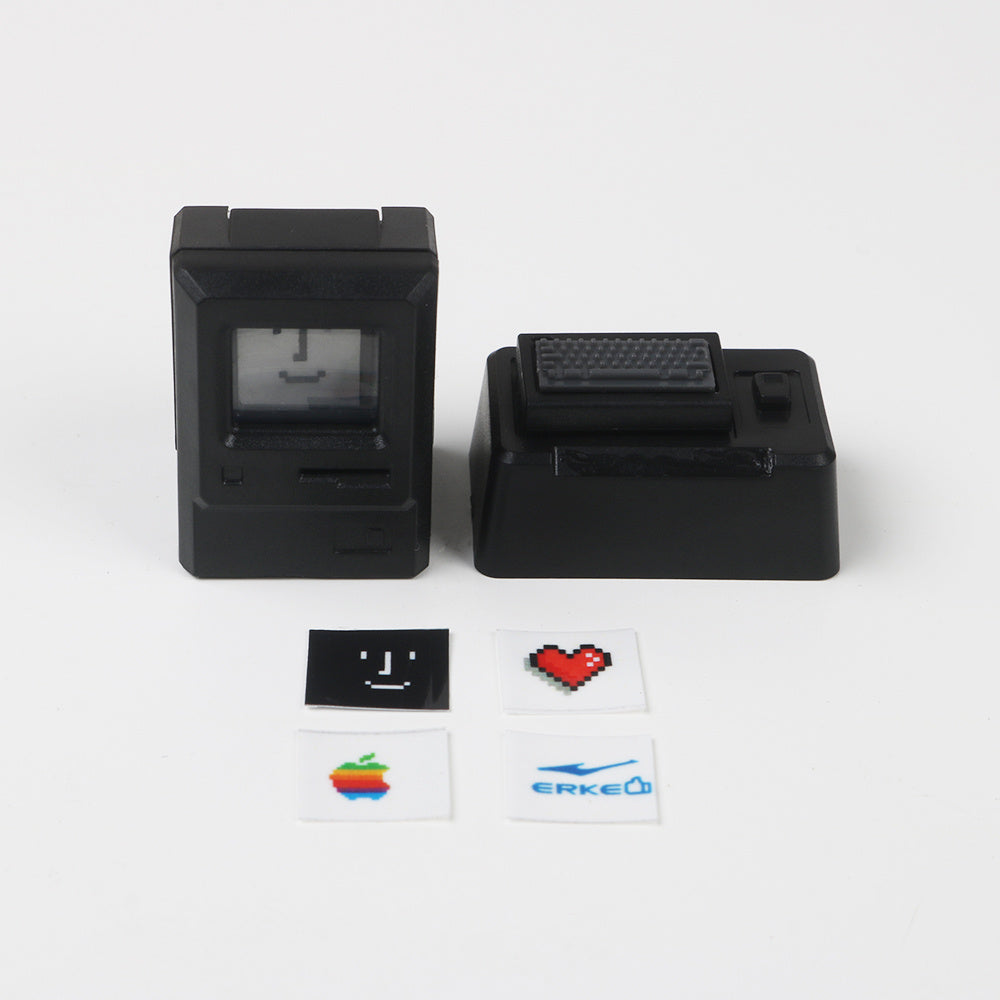 Capuchon de clé transparent de style rétro Macintosh