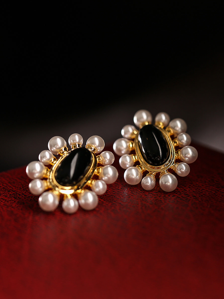 Boucles d'oreilles épingles en argent design pour femmes