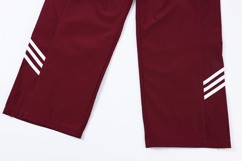 Men's Striped Straight Loose Sports And Leisure Trousers