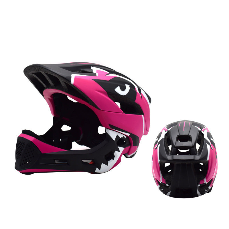 Casco de bicicleta de equilibrio para niños, equipo de protección deportiva para montar en bicicleta, casco de cara completa para patinete deslizante