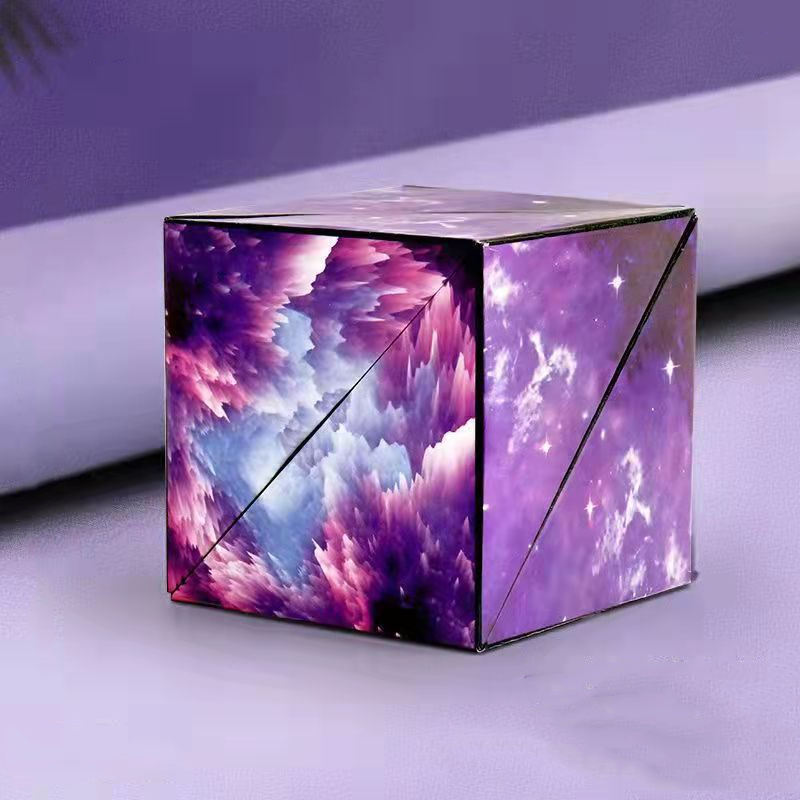 Cube magique à géométrie solide, jouet à déformation magnétique modifiable