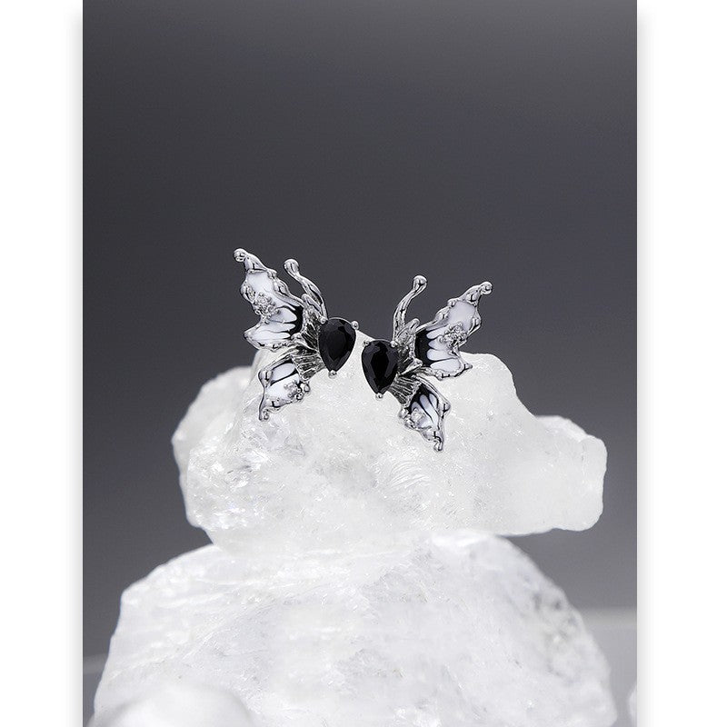 Original Ink Butterfly Earrings Female High Sense