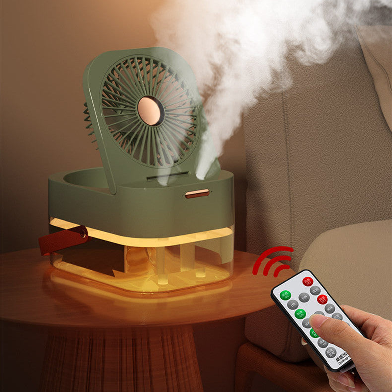 Humidificateur ventilateur de pulvérisation Portable, refroidisseur d'air, humidificateur d'air, ventilateur USB de bureau avec veilleuse pour appareil ménager d'été