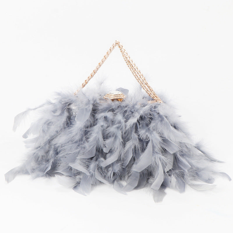 Sac messager de soirée en chaîne incrusté de strass Dinner