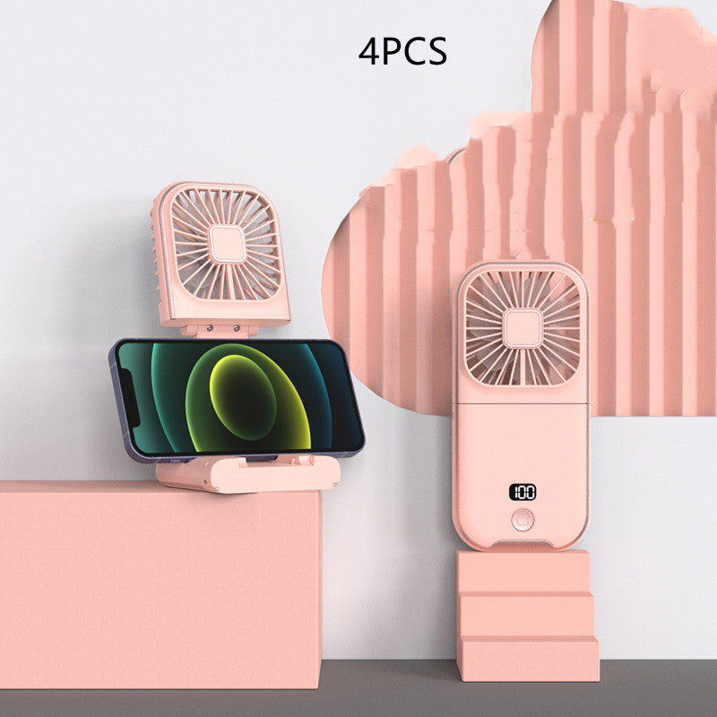 Ventilador pequeño portátil plegable con pantalla digital