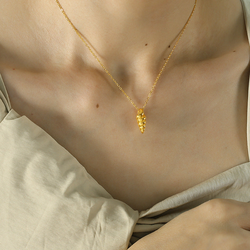 Niche Design Thread Necklace Women's Light Luxury Non-fading Titanium Steel Clavicle Chain