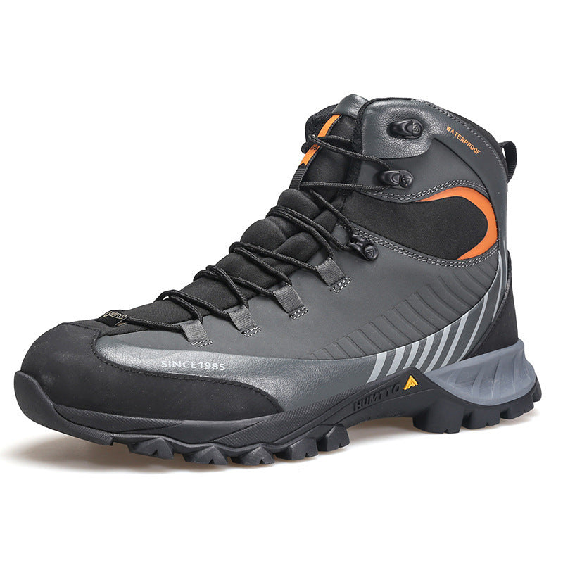 Chaussures montantes imperméables à fond souple en cuir antidérapant