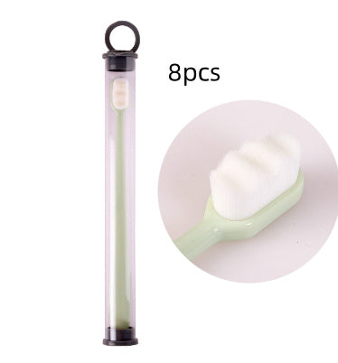 Brosse à dents Ultra-fine, poils Super doux, nettoyage en profondeur, Portable, outils de soins bucco-dentaires, nettoyage buccal, voyage