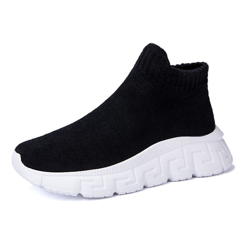 Technologie volant tissé Surface hiver à la mode respirant confortable chaussures décontractées à enfiler