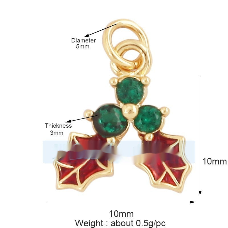 Pure Copper Micro-inlaid Color Flower Zircon Hollow Glossy Flower Listing