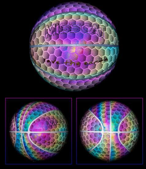 Noche de baloncesto fluorescente luminosa brillante Juego de baloncesto