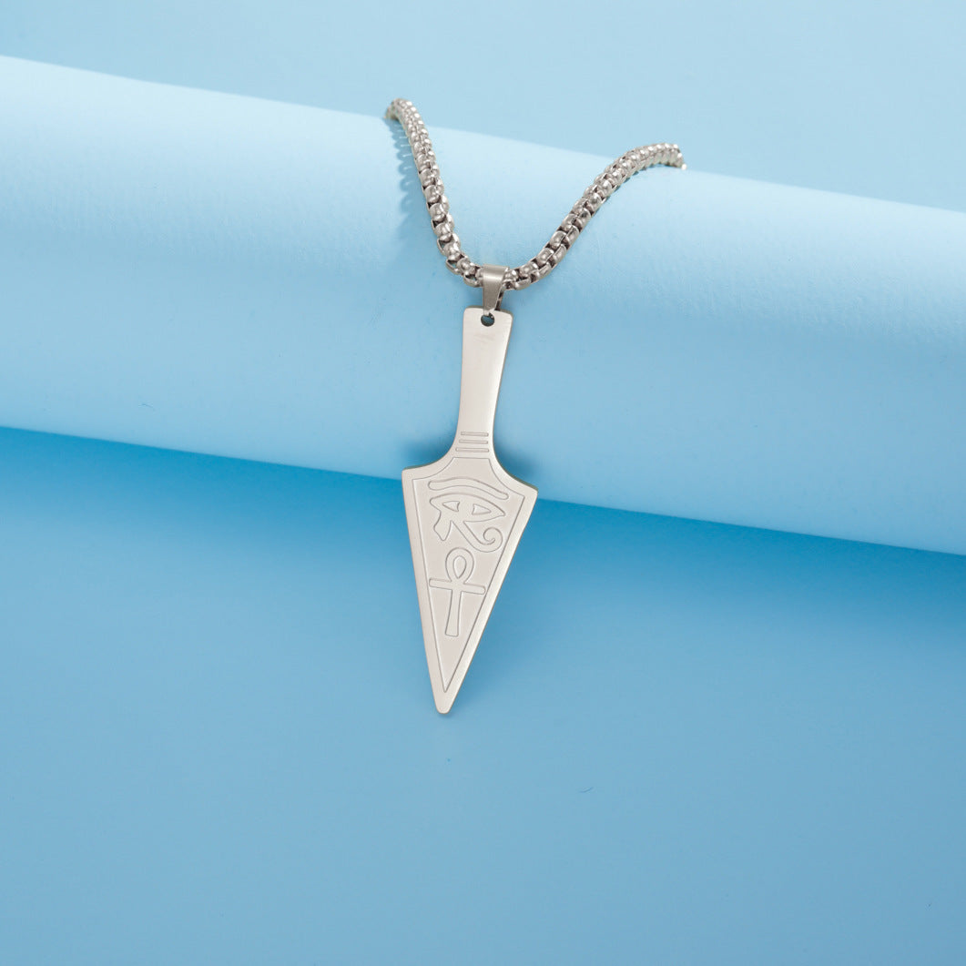 Collier en acier inoxydable avec pendentif Horus Eye Darts