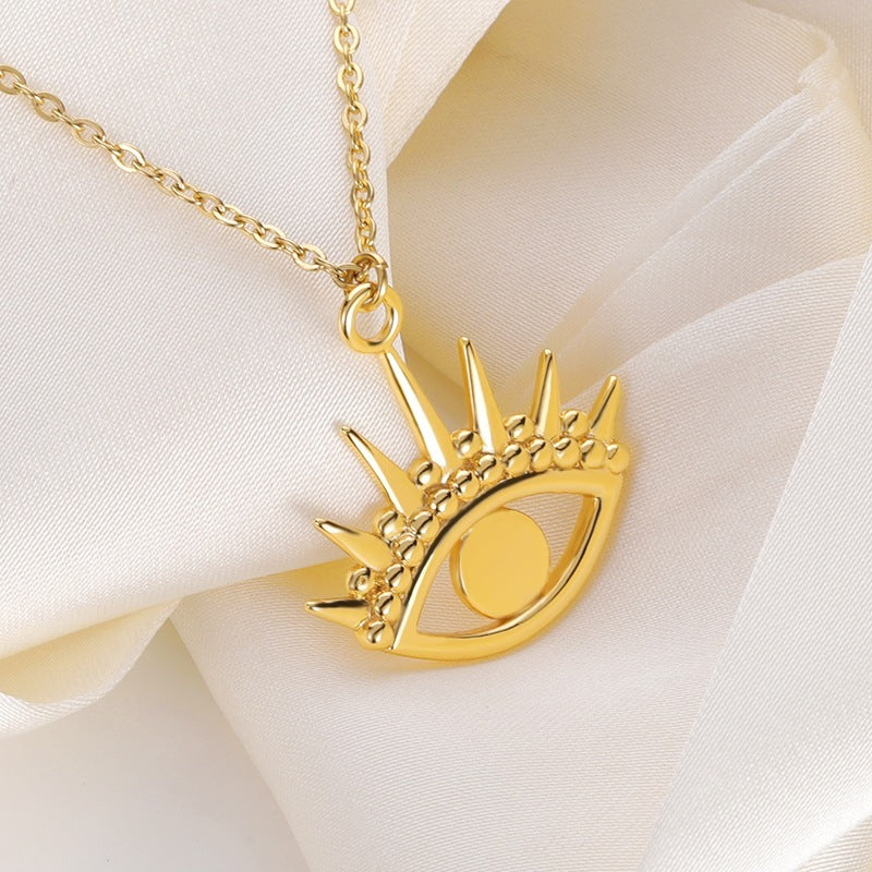 Collar de cobre con colgante de ojo de ángel